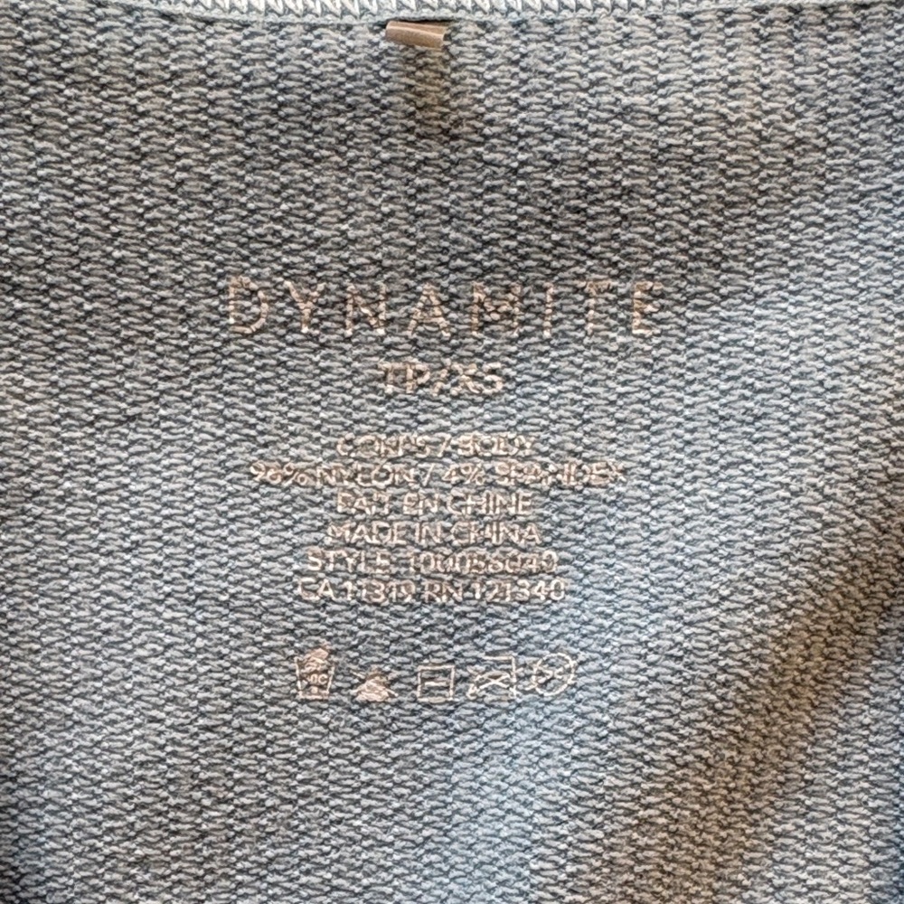 Dynamite Light Blue Ribbed V-Neck Tank Top - Picture 2 of 2